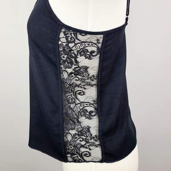Black Cami Aritzia Tank with lace slides - Picture 2 of 6
